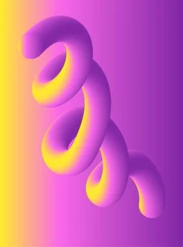Modern fluid wavy abstract shape gradient composition for poster, banner, fly Stock Illustration