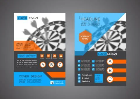 Modern flyer design Illustrazione stock