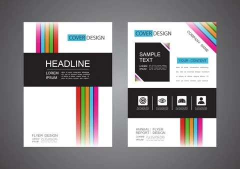 Modern flyer design Illustrazione stock