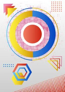 Modern flyer design memphis template for cover poster background Stock-Illustration