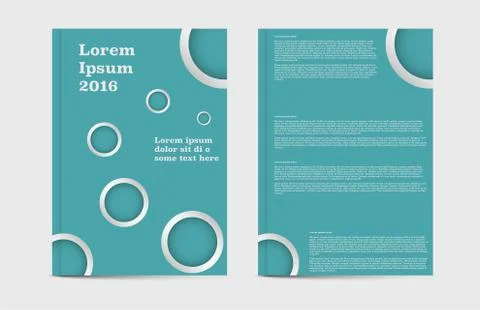 Modern flyer design. Modern rounded shape cover design Stock Illustration