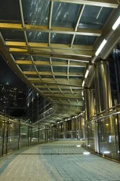 A modern flyover at night. Stock Photos