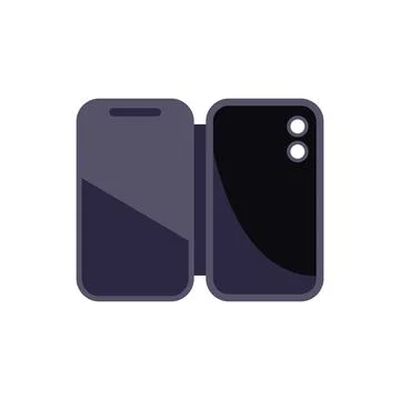 Modern foldable smartphone displaying blank screen Stock Illustration