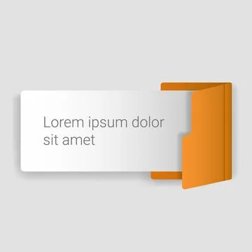 Modern Folder Banner Template Minimal Design Stock Illustration