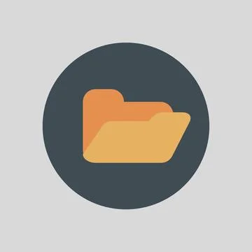 Modern Folder With Paper Document File Line Style Icon Illustration Stock Illustration