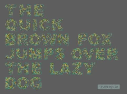 Modern  font Stock Illustration