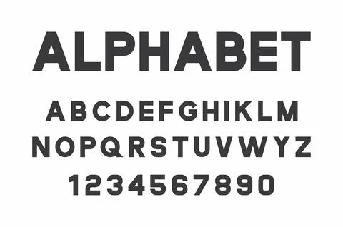 Modern Font Stock Illustration