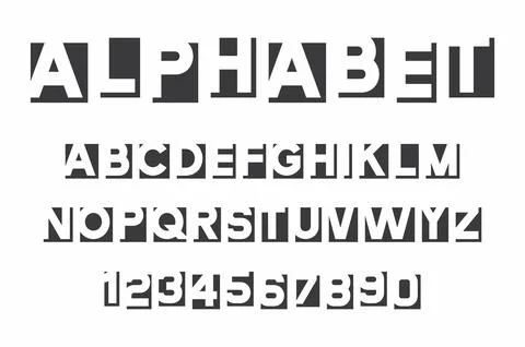 Modern Font Stock Illustration