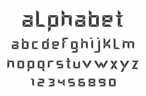 Modern Font Stock Illustration