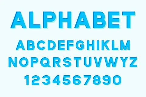 Modern Font Stock Illustration