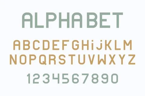 Modern Font Stock Illustration