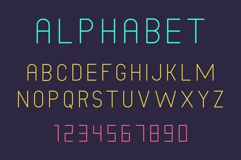 Modern Font Stock Illustration