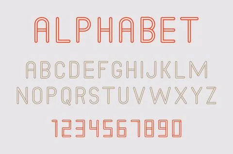 Modern Font Stock Illustration