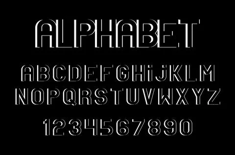 Modern Font Stock Illustration