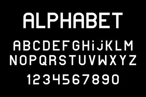 Modern Font Stock Illustration