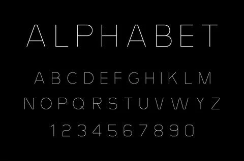 Modern Font Stock Illustration