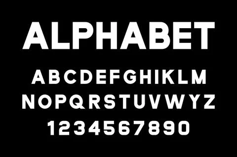 Modern Font Stock Illustration