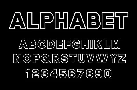 Modern Font Stock Illustration