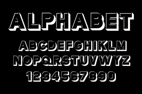 Modern Font Stock Illustration