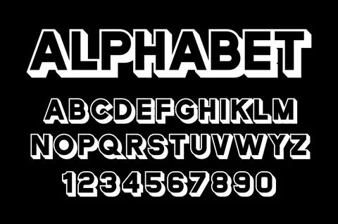 Modern Font Stock Illustration