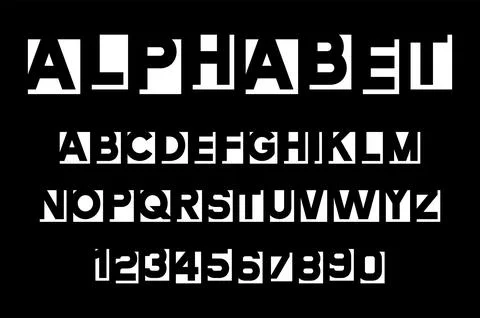 Modern Font Stock Illustration