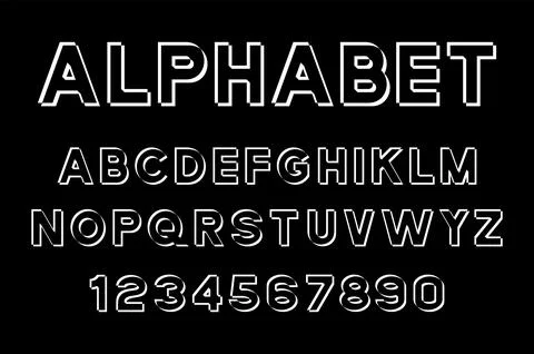 Modern Font Stock Illustration