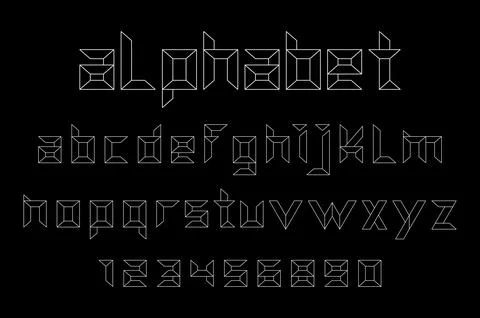 Modern Font Stock Illustration