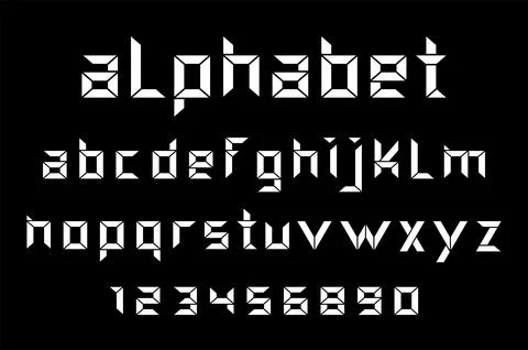 Modern Font Stock Illustration