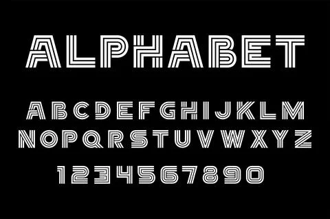 Modern Font Stock Illustration