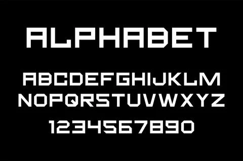 Modern Font Stock Illustration