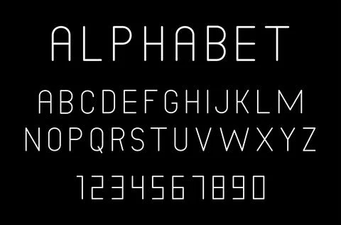 Modern Font Stock Illustration