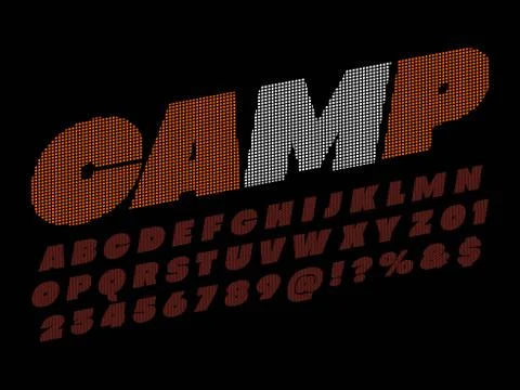 Modern font.Typeface.Script.Shadow Effect.Handcrafted handwritten vector labe Illustrazione stock