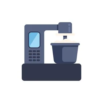 Modern food processor kneading dough in the bowl Stock Illustration