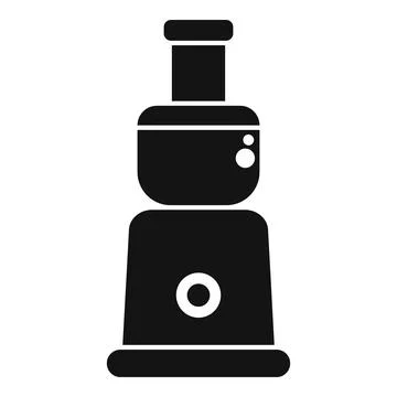 Modern food processor making smoothie with button icon 스톡 일러스트