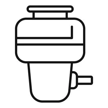 Modern food waste grinder processing organic garbage Stock Illustration