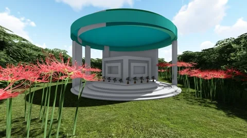 Modern Forest Exhibition Stall Stock Footage 344875520