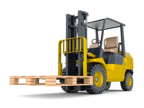 Modern forklift Illustrazione stock