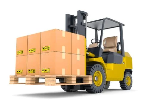 Modern forklift Illustrazione stock