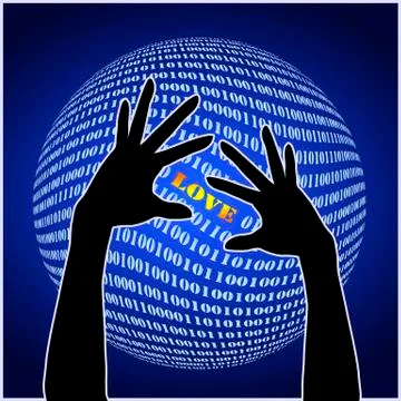 Modern Fortune Teller Stock Illustration