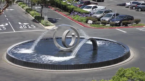 Modern Fountain Stock Footage 25334044