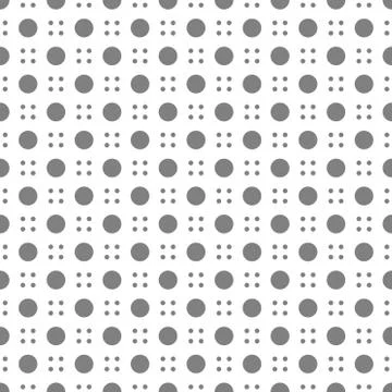 Modern four dot and big dot seamless pattern isolated on white background Stock Illustration
