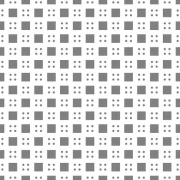 Modern four dot and cube seamless pattern isolated on white background Illustrazione stock