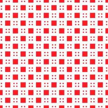 Modern four dot and cube seamless pattern isolated on white background Illustrazione stock