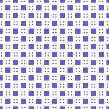 Modern four dot and cube seamless pattern isolated on white background Illustrazione stock