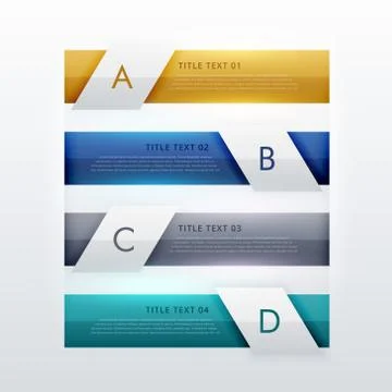 Modern four steps infographic template design for business presentations or.. Stock Illustration