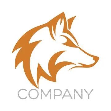 Modern fox logo Stock Illustration