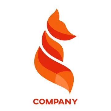 Modern fox logo Illustrazione stock