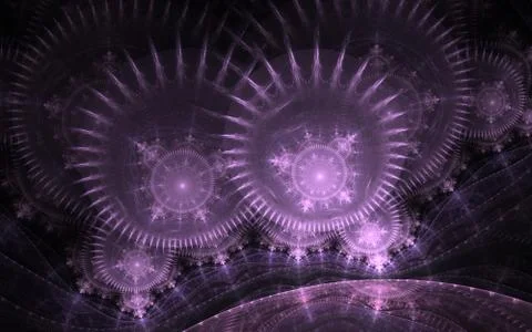 Modern fractal mechanical background. Time machine, digital artwork for creat Ilustración de archivo