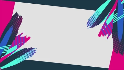 Modern frame background with colorful feathers. Stock Footage 105673938