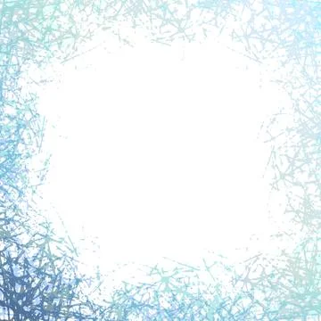 Modern frame in grunge design. Empty graphic border with frozen patterns effect Stock Illustration